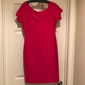 Herve Leger "Carmen" fuschia bandage dress Sz L